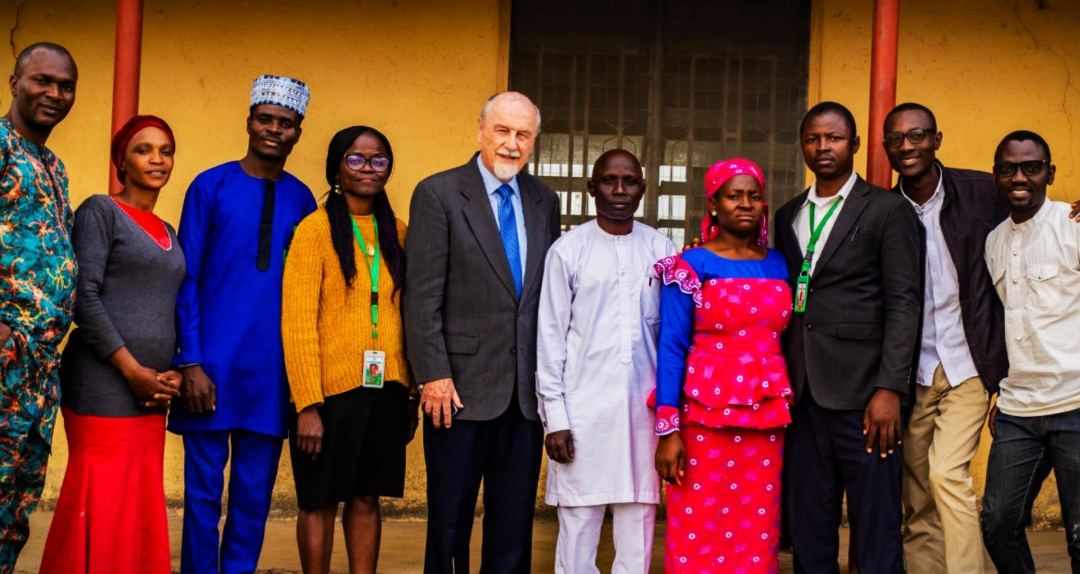Missionary Staffs of Nigeria Evangelical Missions Association with Paul Strand, Bethany Uni. Minnesota, USA